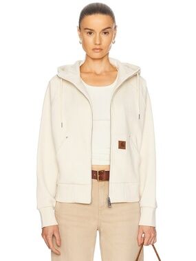 BNWT NEW Carhartt WIP sweatshirt Hooded Eldon Jacket women's in natural MEDIUM